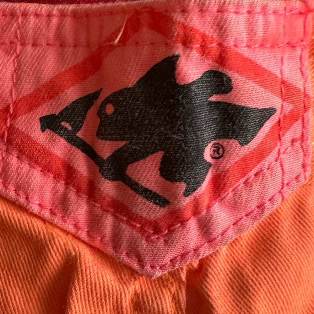 Vintage Gotcha Mens Size 31 Neon Orange Fade Orange New - Picture 5 of 5
